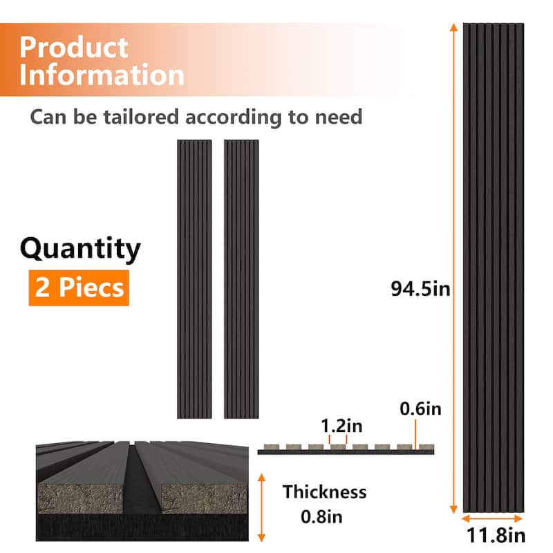 Acoustic Soundproof Slat Wall Panels 3D Decorative Wall Paneling