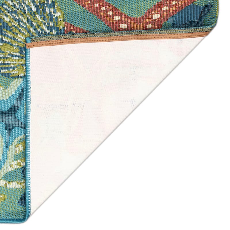 Liora Manne Esencia Starfish Song Indoor/Outdoor Mat Aqua 1'11" x 4'11"