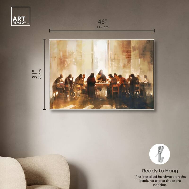 Supper in His Light Canvas by Art Remedy