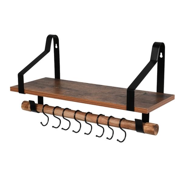 Solid Wood Kitchen Shelf Cherry Colours New Towel Holder Spice Shelf Floating Shelf