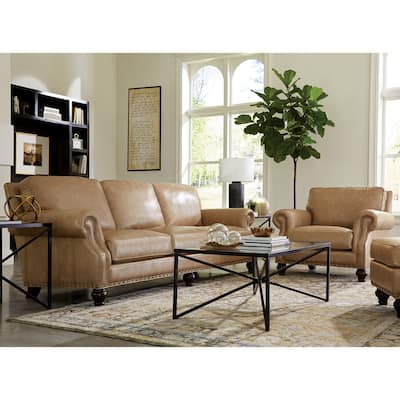 Matheny Genuine Leather Sofa and Chair Set