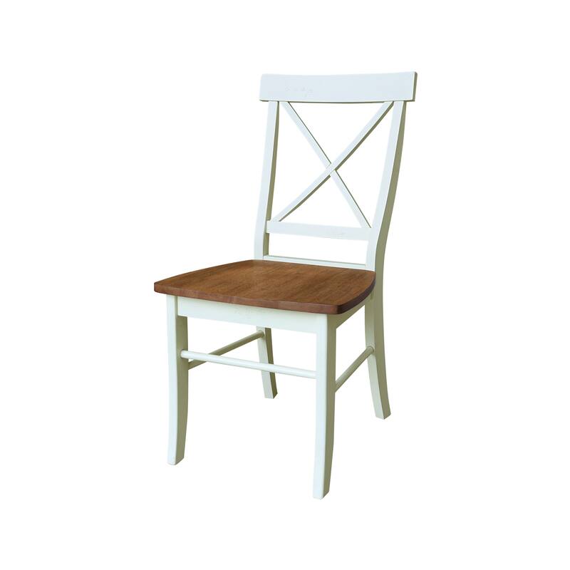 Set of Two X-Back Dining Chairs