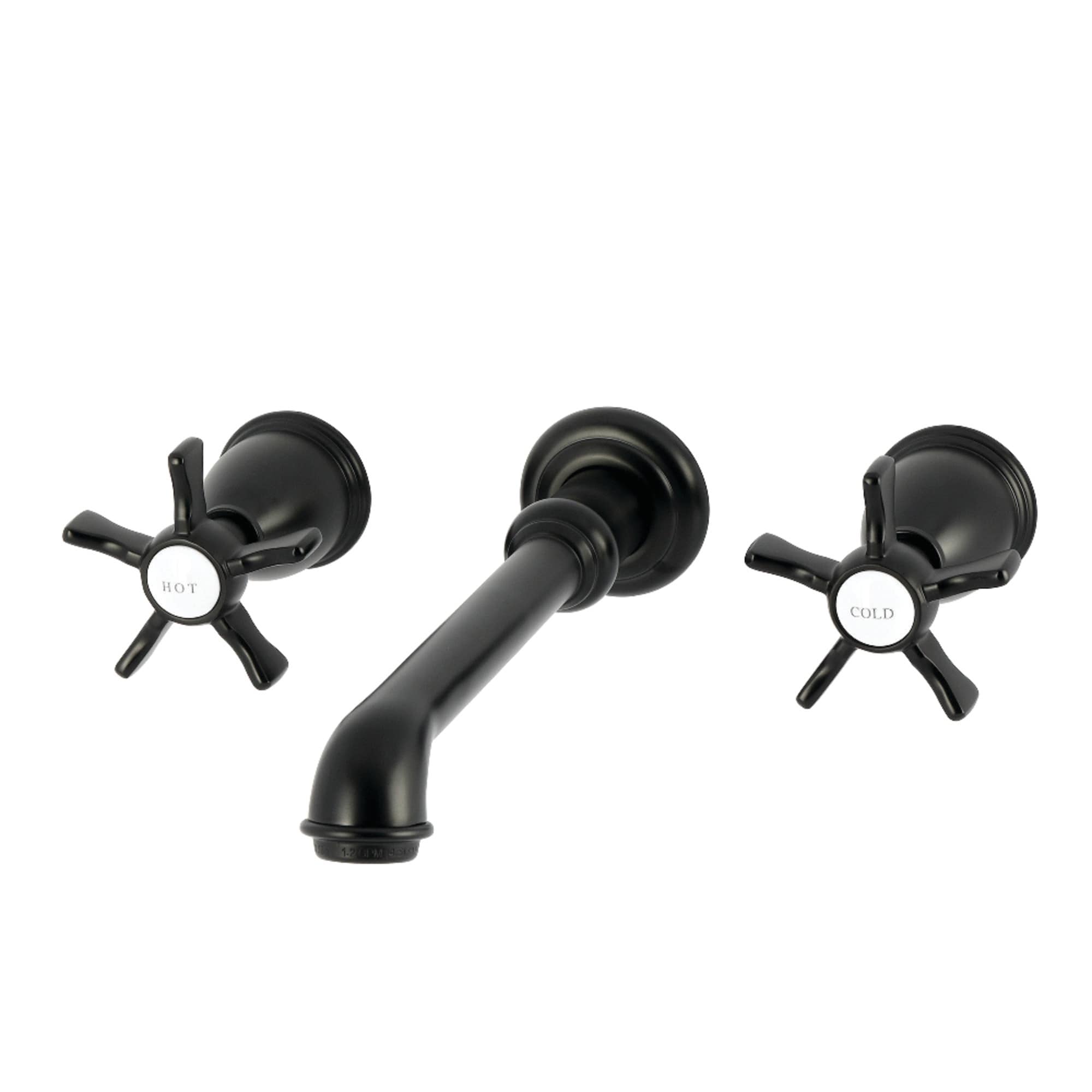 Kingston Brass Hamilton Double-Handle Wall Mount Bathroom Faucet