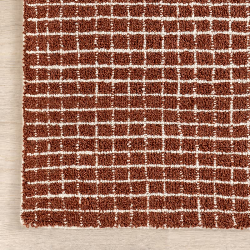 Nuloom Melrose Checked Wool Area Rug