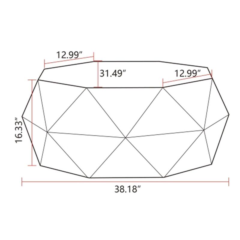 Three-dimensional Embossed Pattern Design American Retro Style Coffee Table