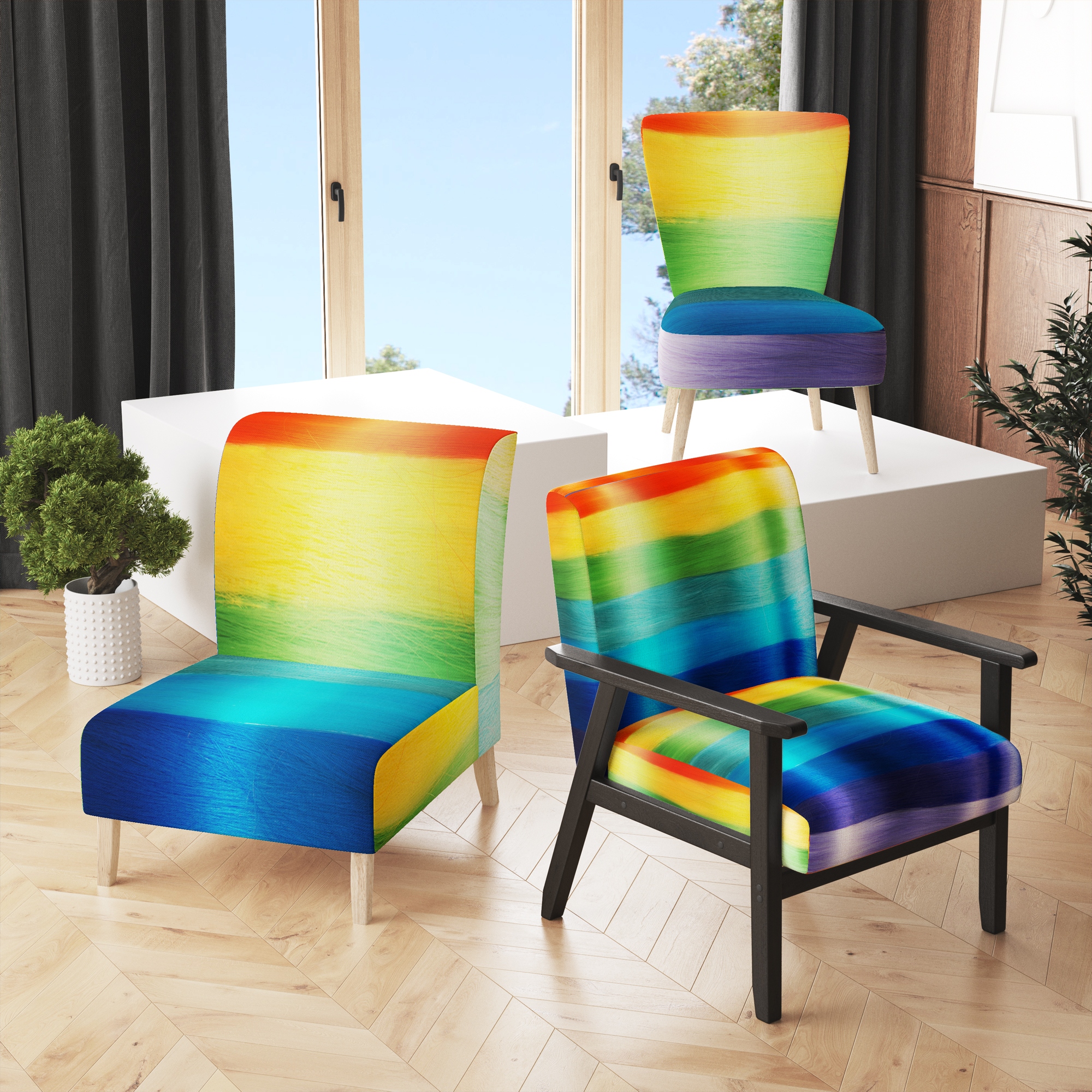 Rainbow best sale chair covers