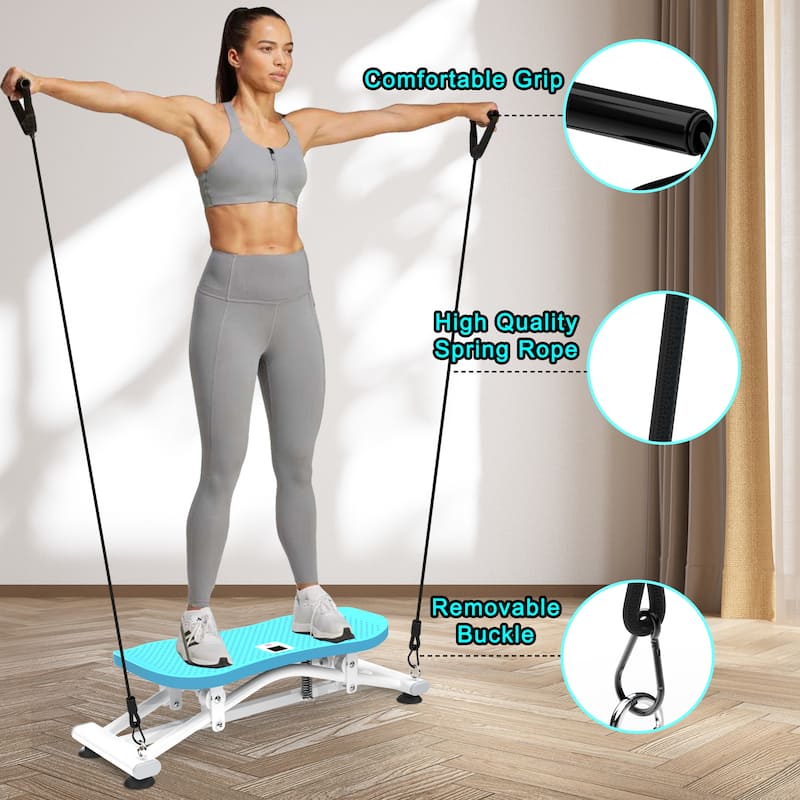 Sliding Ski Simulator with Resistance Bands, Indoor Skiing Fitness Equipment for Home Gym, With Resistance Bands & Non-Slip Base