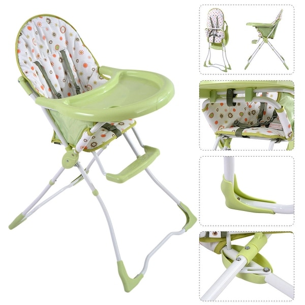 Portable Folding Baby Hook On Clip On High Chair Booster Fast Table Seat Green Baby Booster Chairs
