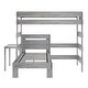 preview thumbnail 4 of 19, Farmhouse Twin over Twin L-Shaped Bunk Bed with Desk
