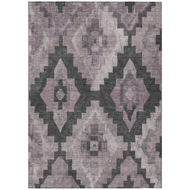 HomeRoots Aztec Transitional Rectangle Outdoor Rug
