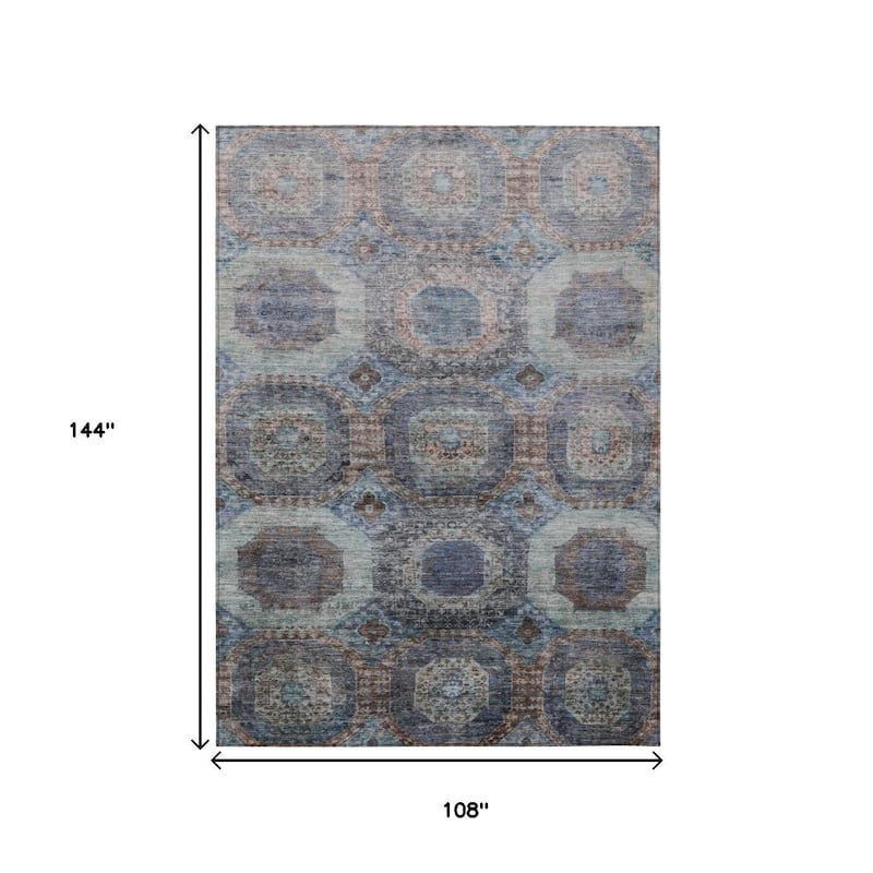 HomeRoots Medallion Transitional Rectangle Outdoor Rug