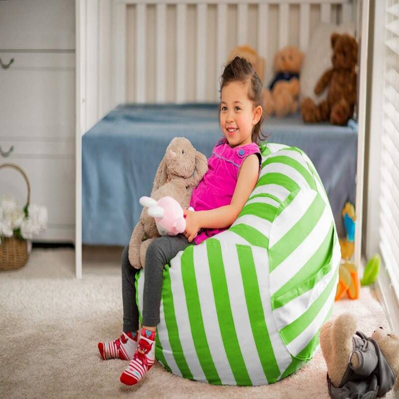 Stuffed Storage Bean Bag Chair Cover (X-Large)