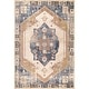 preview thumbnail 6 of 9, Nuloom Blue Transitional Vintage Glossy Shay Medallion Faded Border Area Rug