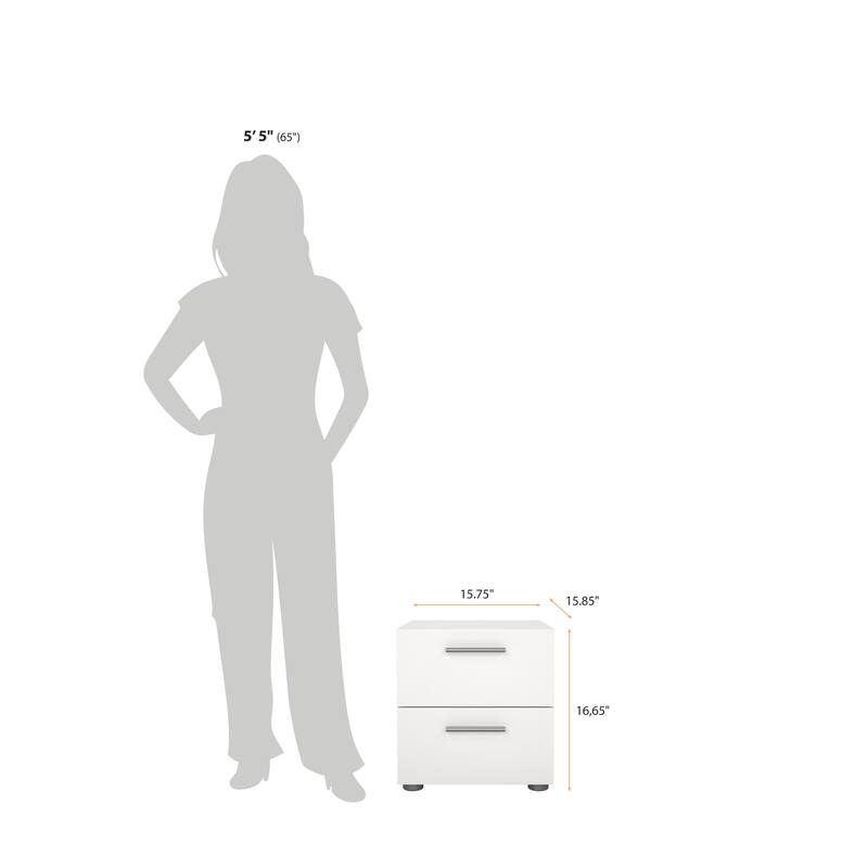Porch & Den Angus Foiled 2-drawer Nightstand