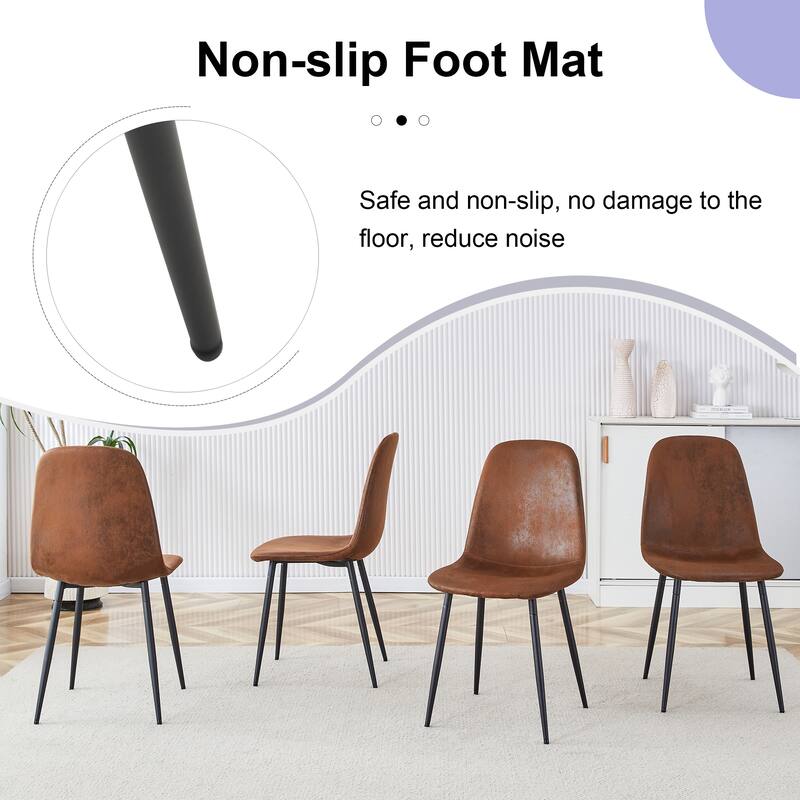 Extendable Round Dining Table with Metal Legs, Dining Table & Chairs Set with Side Chairs Coffee Chairs