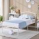 preview thumbnail 8 of 32, VECELO 2-Pack Twin Kids Beds with Hollow Headboard 37.2" Height Modern Bed Set of 2 Matching Minimalist Children's Bedroom