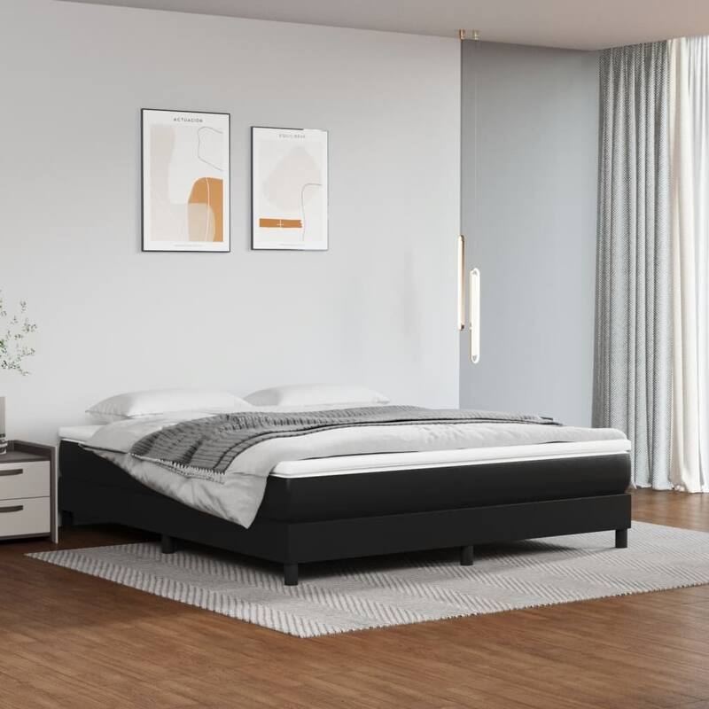 vidaXL Spring Mattress Bed-in-a-Box Single Bed Foam Mattress Medium Hardness - White and black - California King
