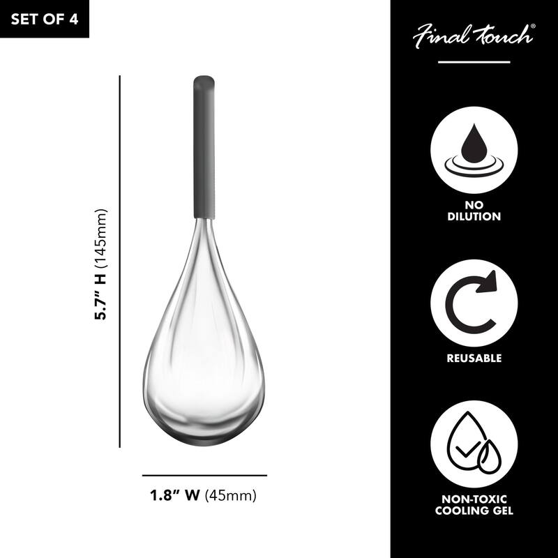 Final Touch Set of 2 Beverage Chilling Wands - 1.8 x 5.7 in