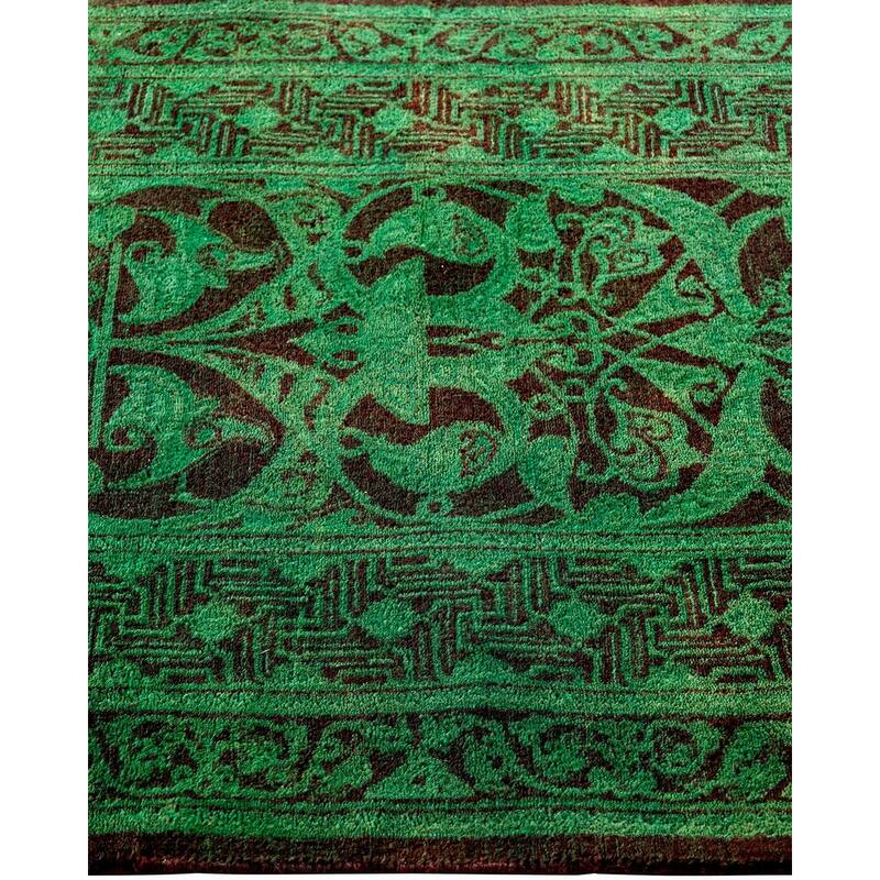 Contemporary Overdyed Wool Hand Knotted Runner - 2' 6" x 8' 9"