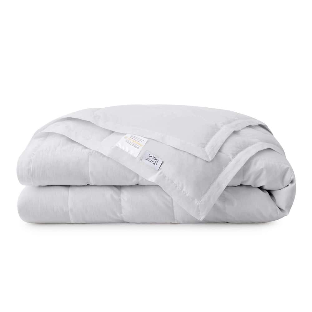 Lightweight Cooling Lyocell White Down Comforter, Tencel Oversized Blanket for Summer