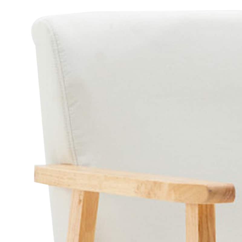 Brown/Beige Fabric Upholstered Wood Frame Dining Chair, Sturdy Dining Chair for Dining Rooms - 24.6