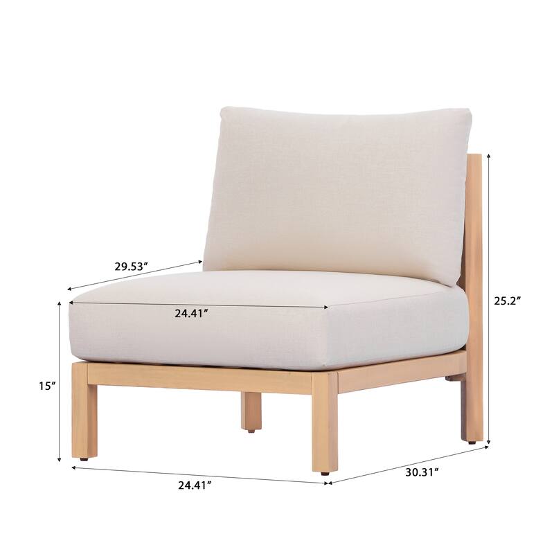 Christopher Knight Home - 3-Piece Acacia Wood Outdoor Conversation Set with Rope Back Chairs & Coffee Table, Light Teak Finish