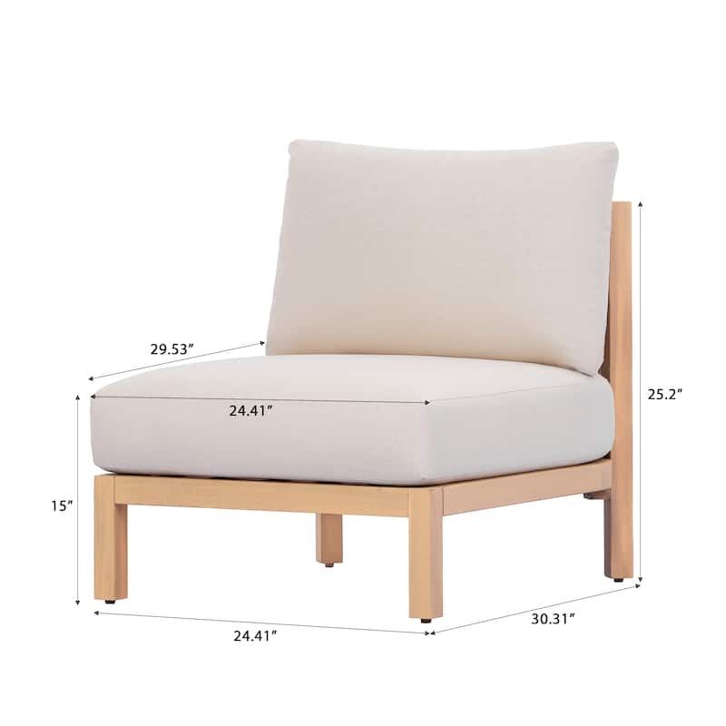 Christopher Knight Home - Outdoor 4-Piece Wood & Rope Woven Patio Conversation Set with Cushions and Coffee Table