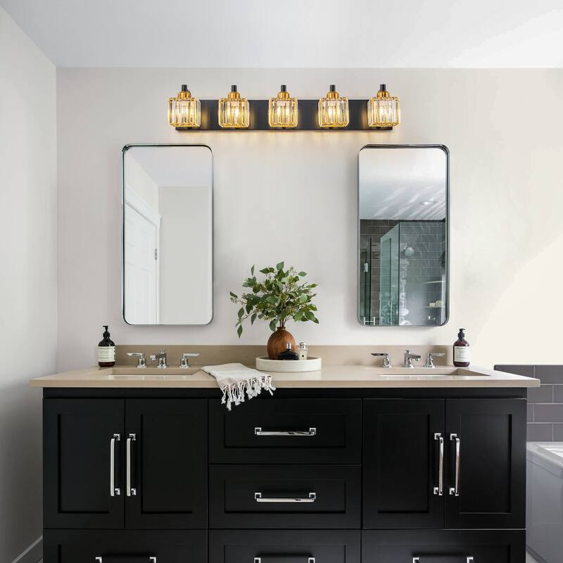 Modern 3/4/5-lights Crystal Bathroom Light Fixtures