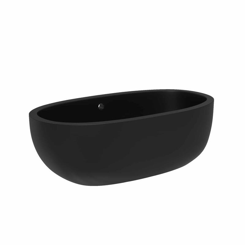 Native Trails NST6636 NativeStone 66" Free Standing Concrete Soaking - Charcoal