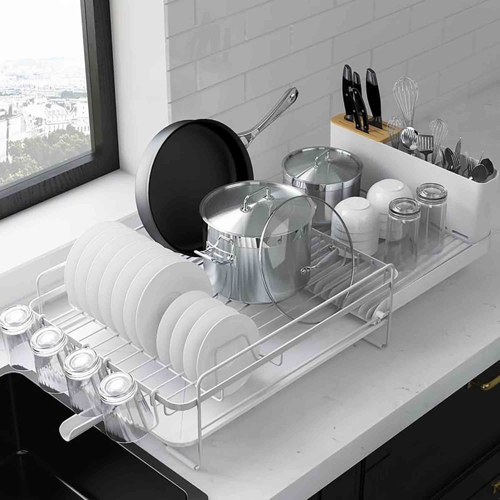 Space saving Extendable Dish Drying Rack With - Temu
