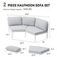 preview thumbnail 9 of 40, 2/4/6/8-Seat Modular All-Weather Aluminum Outdoor Sectional Sofa Set with Deep Seating Patio Conversation Set