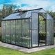 preview thumbnail 1 of 30, Aoodor Polycarbonate Walk-in Greenhouse with Aluminum Frame and Roof Vent 6' x 10' - Black