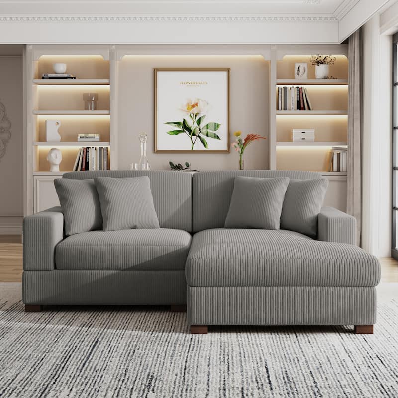 Oversized Modular Sectional Sofa Set with Pillows for Living Room