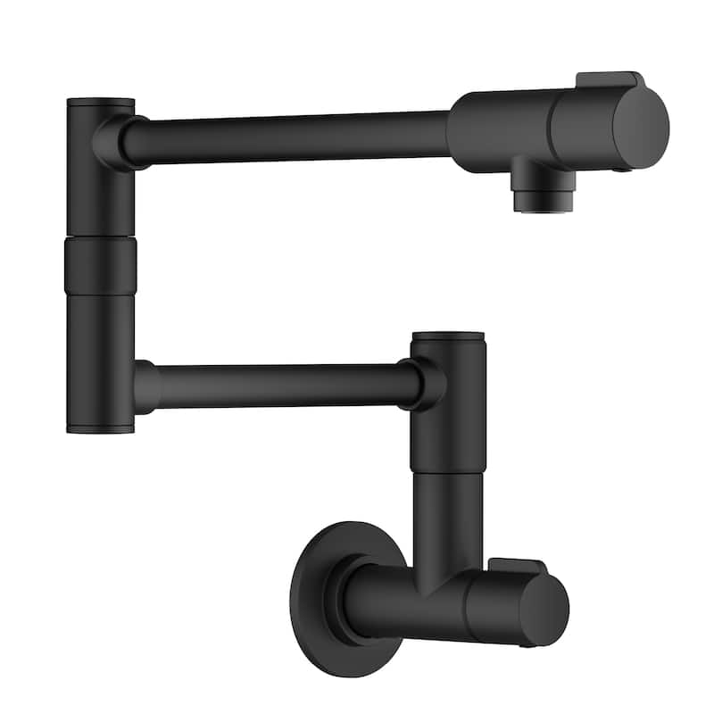 KRAUS Bolden 2 Handle Wall Mount Pot Filler Faucet w/ Retractable Arm