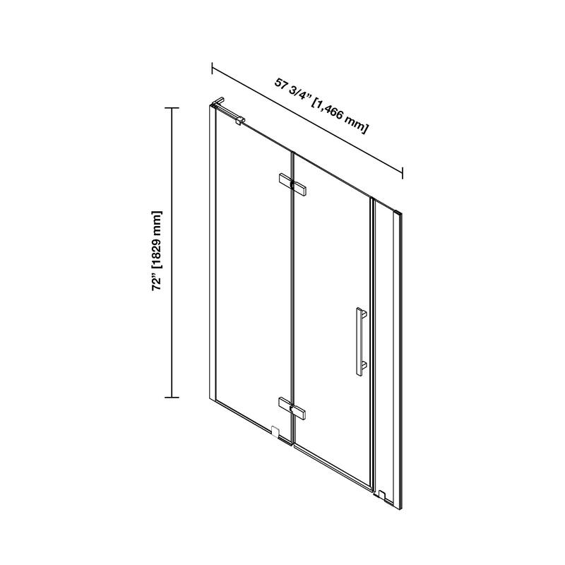 OVE Decors Tampa Alcove Frameless Pivot Hinge Shower Door, 2025