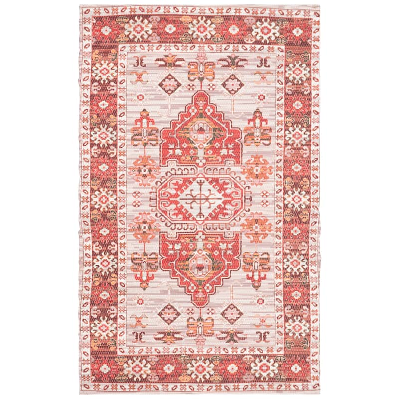 SAFAVIEH Handmade Saffron Elyssa Rug - 4' x 6' - Terracotta/Ivory