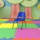 preview thumbnail 14 of 24, 440 lb. Capacity Kid's Ergonomic Shell Stack Chair Navy Plastic/Black Frame