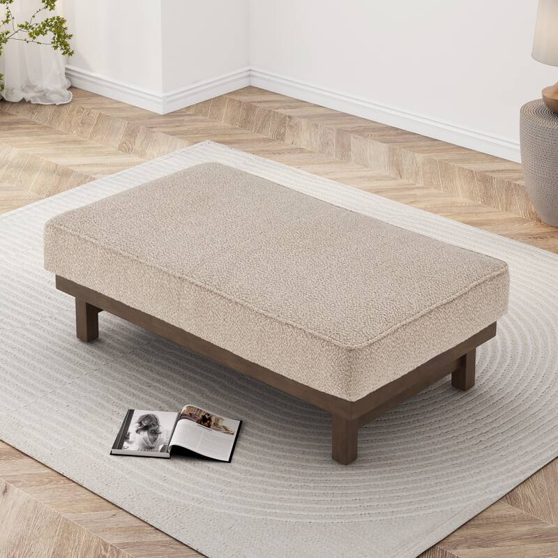 Christopher Knight Home Modern Cocktail Ottoman Bench - Light Brown