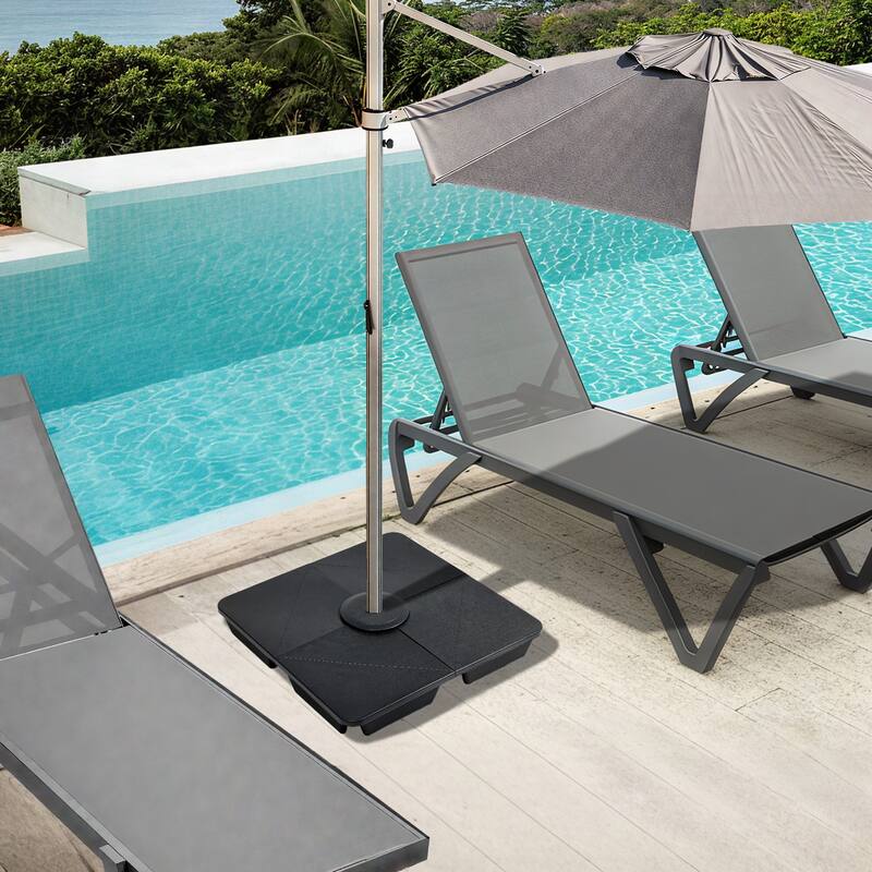 Aoodor 4-Piece Offset Cantilever Patio Umbrella Base Stand