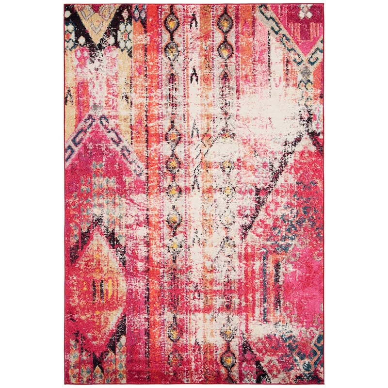 SAFAVIEH Monaco Lumturije Distressed Boho Rug