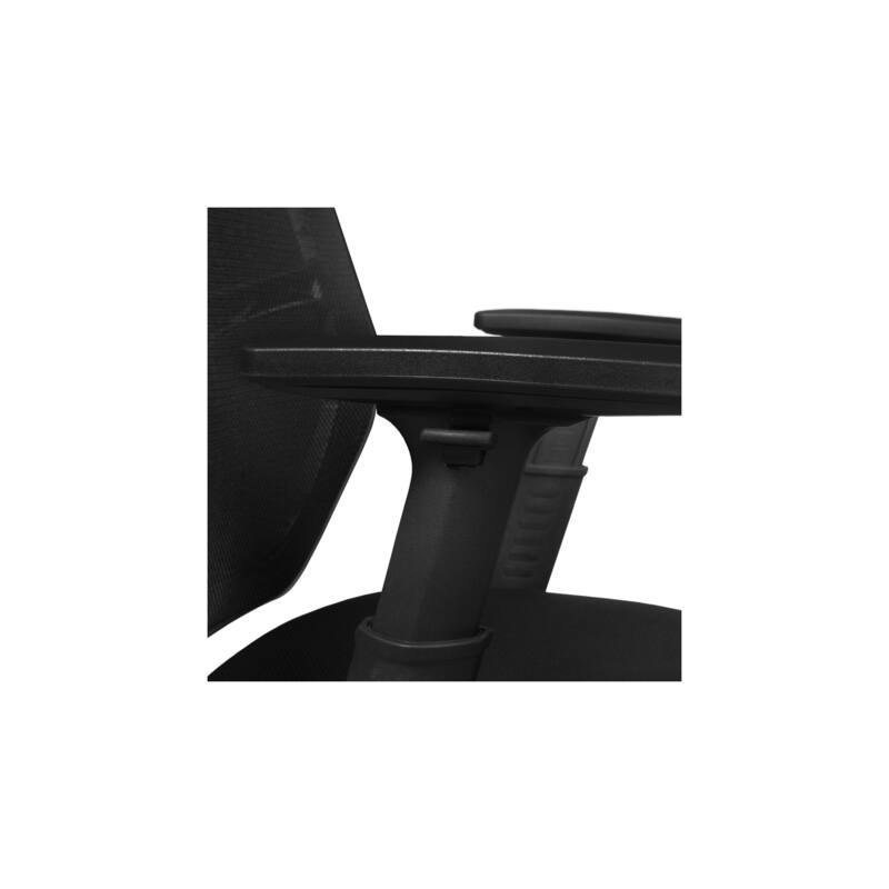 Black Mesh Task Office Chair with Adjustable Arms, Padded Seat, Swivel Base and Reclining Back Support