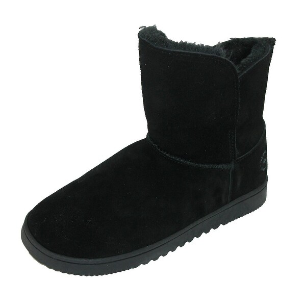 black bootie slippers women's