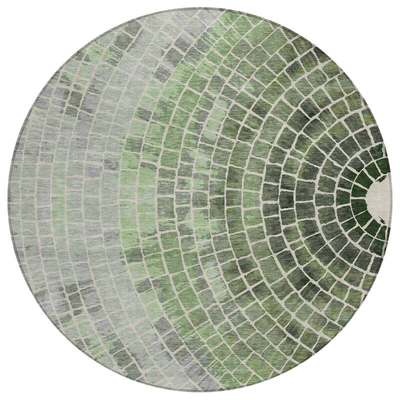 Machine Washable Indoor/ Outdoor Mosaic Rome Chantille Rug