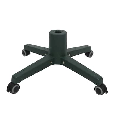 Puleo International 21" Lockable Artificial Tree Stand for up to 8' Trees Adjustable - Dark Green