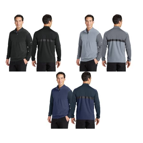 Nike Men S Dri Fit Fabric Mix 1 2 Zip Cover Up Overstock Nike Men S Dri Fit Fabric Mix 1 2 Zip Cover Up Overstock
