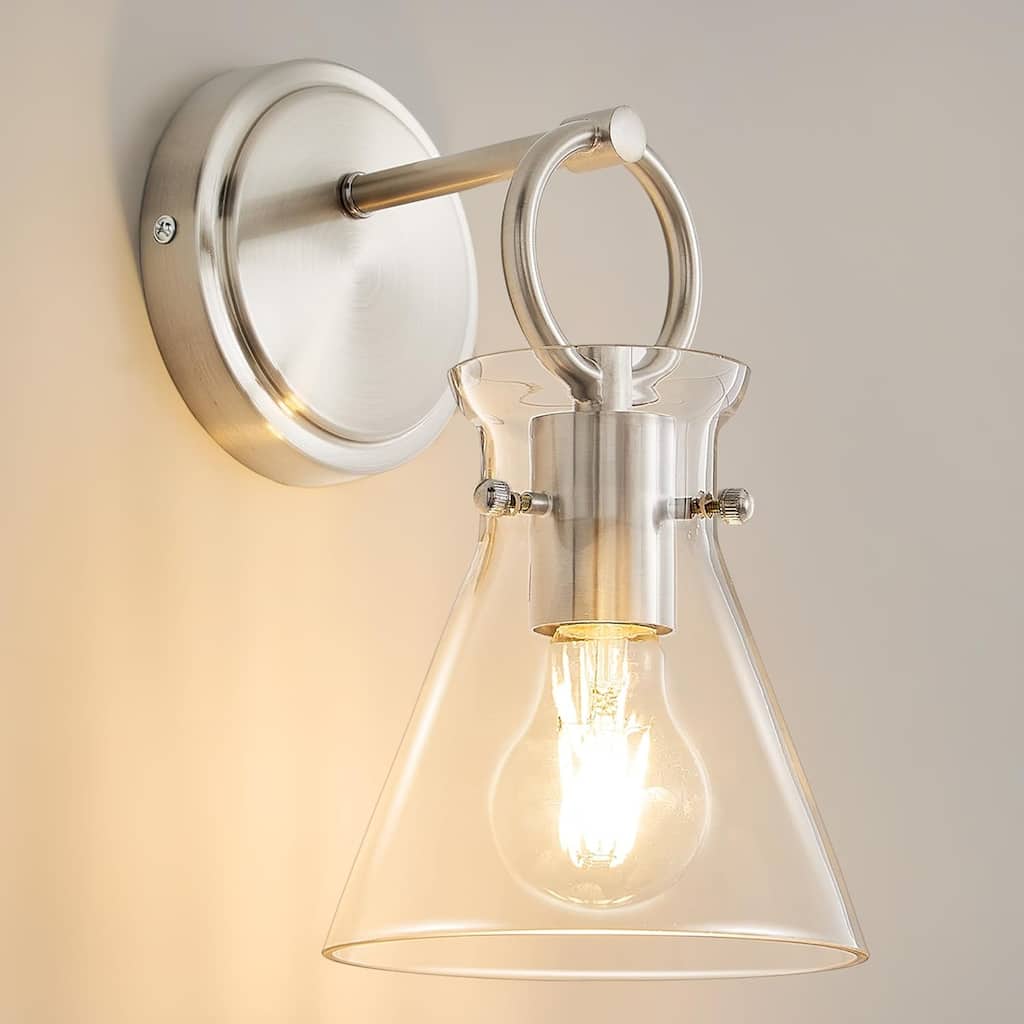1 pack vanity light nickel wall light glass,metal kitchen light