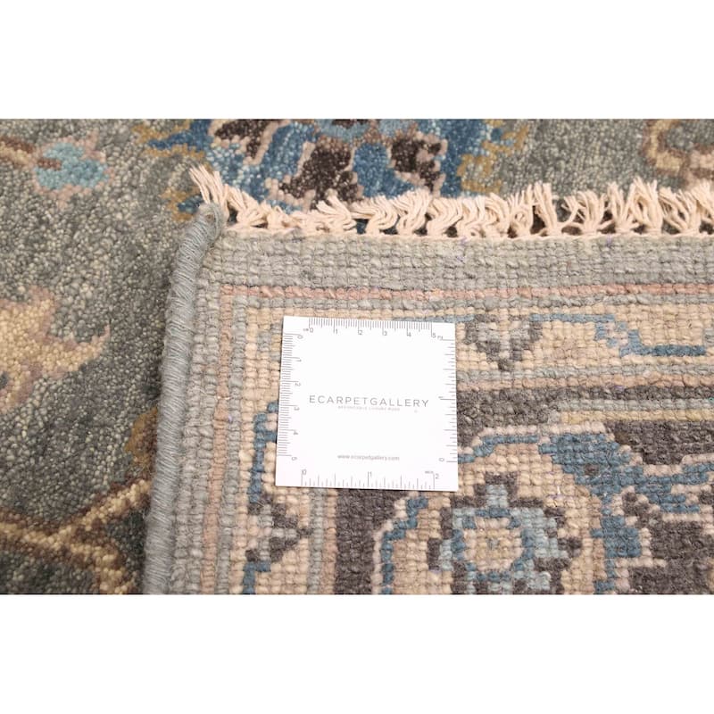 ECARPETGALLERY Hand-knotted Finest Agra Jaipur Teal Wool Rug - 5'5 x 8'5