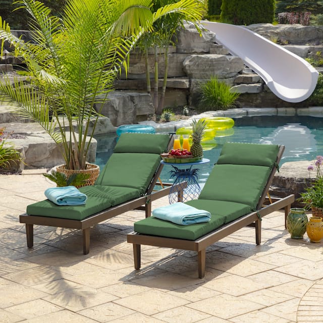 Arden Selections Leala Texture Outdoor Chaise Lounge Cushion