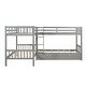 preview thumbnail 3 of 24, Twin Over Twin Size L-Shaped Bunk Bed with 2 Upper Bed and 2 Bottom Beds, Wooden Bunk Bed with Drawers, Ladder and Guardrails