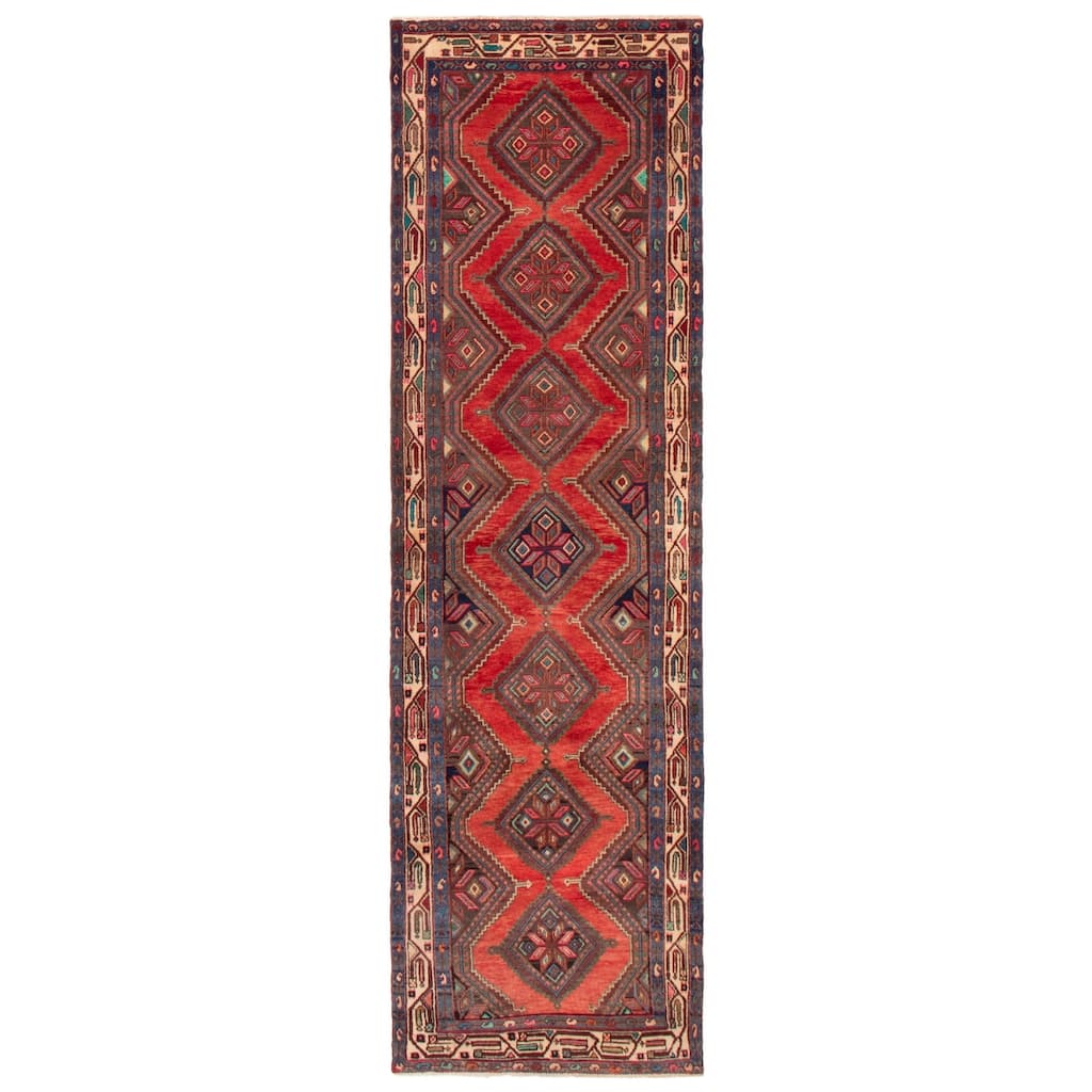 ECARPETGALLERY Hand-knotted Anadol Red Wool Rug - 3'2 x 10'7